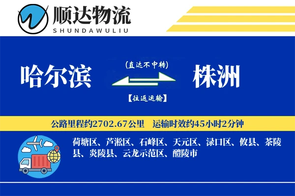 哈尔滨到株洲物流公司