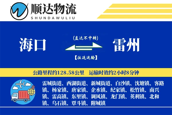 海口到雷州物流公司