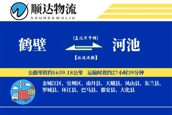 鹤壁到河池物流公司
