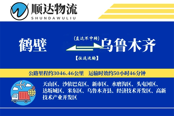 鹤壁到乌鲁木齐物流公司-电商运输专线「定制物流」