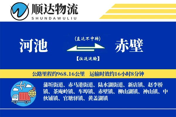 河池到赤壁物流公司