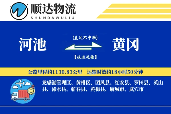 河池到黄冈物流公司-生鲜运输专线「智能追踪」