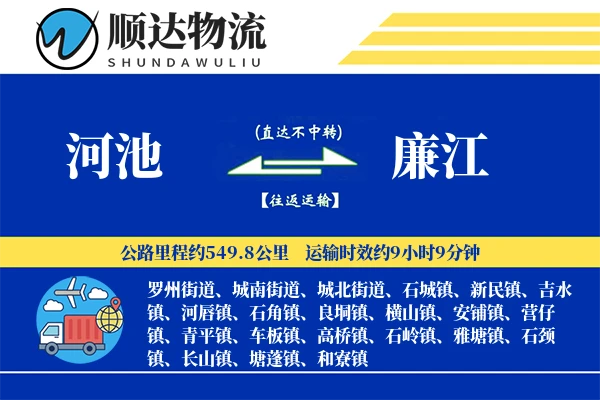 河池到廉江物流公司