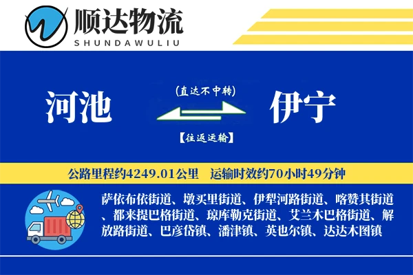 河池到伊宁物流公司