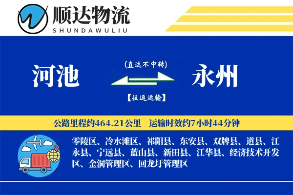 河池到永州物流公司