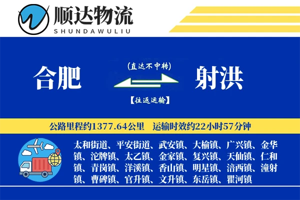 合肥到射洪物流公司