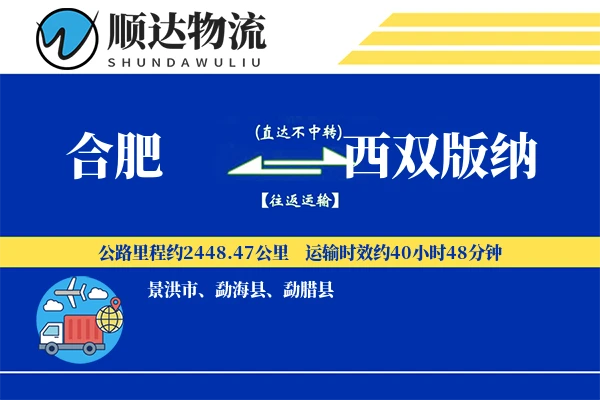 合肥到西双版纳物流公司
