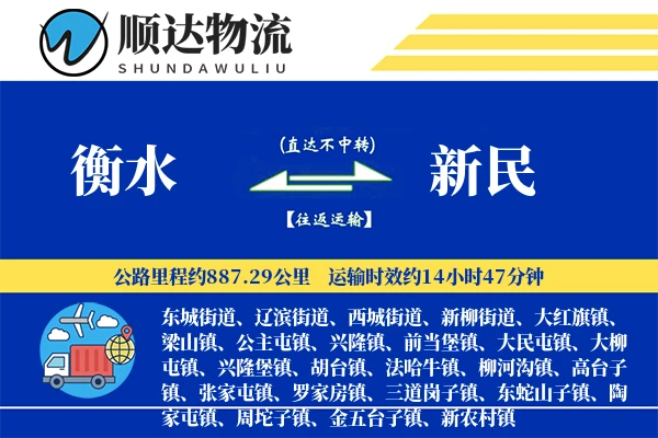 衡水到新民物流公司
