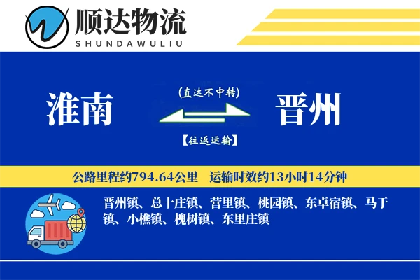 淮南到晋州物流公司
