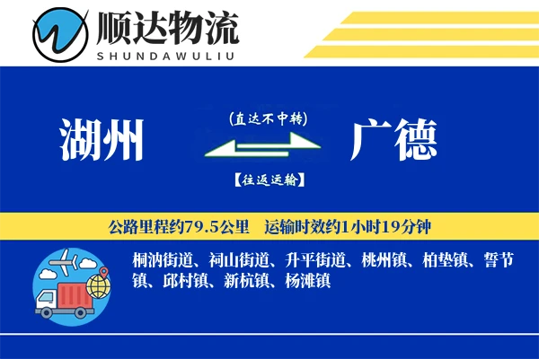 湖州到广德物流公司-包装运输专线「机动性强」