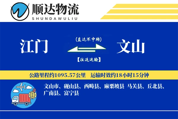 江门到文山物流公司