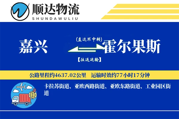 嘉兴到霍尔果斯物流公司-逆向货运专线「灵活调度」