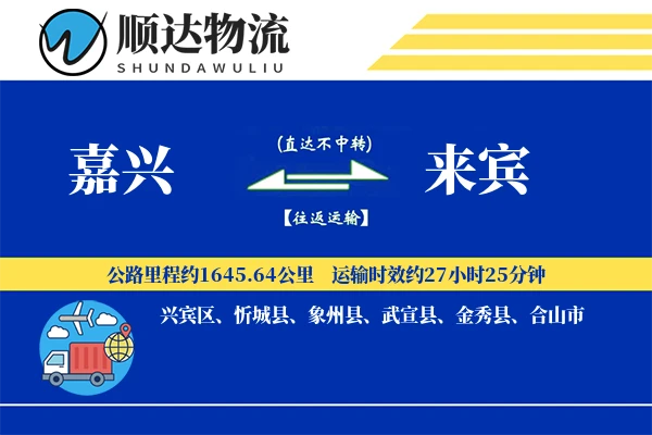 嘉兴到来宾物流公司