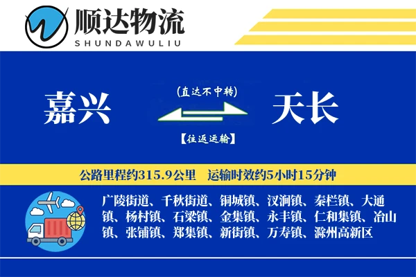 嘉兴到天长物流公司