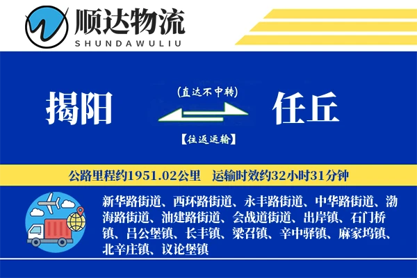 揭阳到任丘物流公司