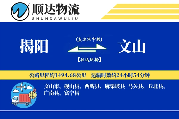 揭阳到文山物流公司
