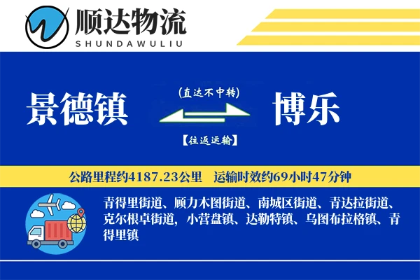 景德镇到博乐物流公司