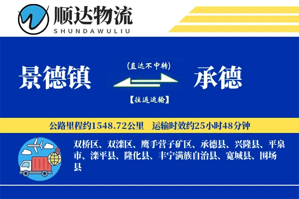 景德镇到承德物流公司
