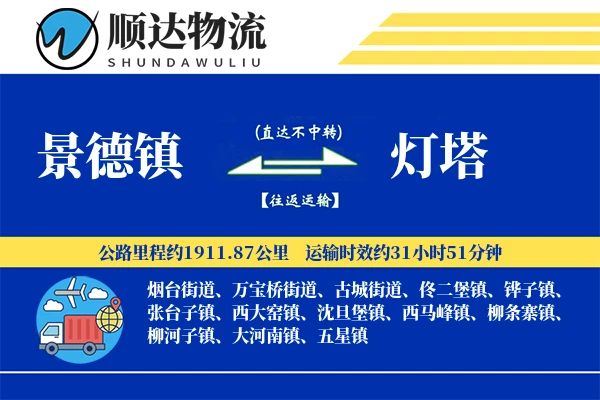 景德镇到灯塔物流公司