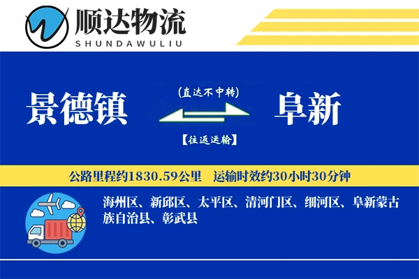 景德镇到阜新物流公司