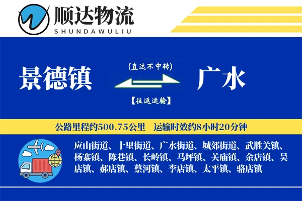 景德镇到广水物流公司