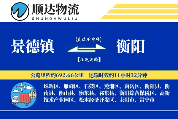 景德镇到衡阳物流公司