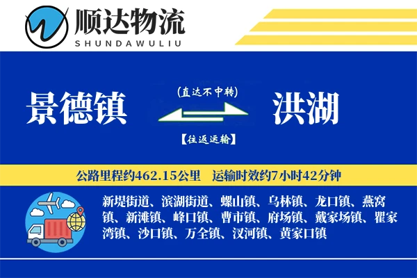 景德镇到洪湖物流公司-设备物流专线「增值服务」