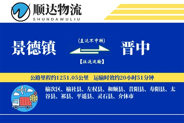 景德镇到晋中物流公司