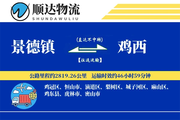 景德镇到鸡西物流公司
