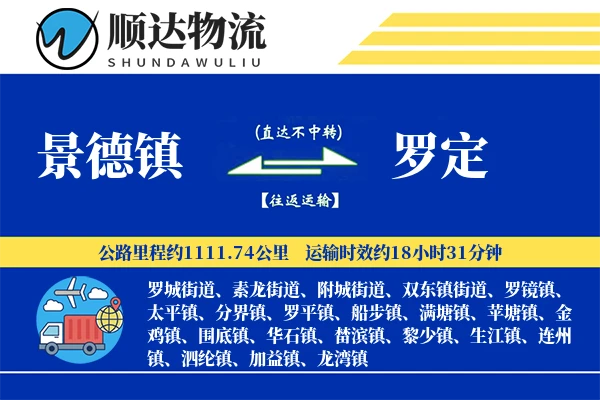 景德镇到罗定物流公司