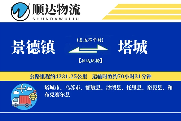景德镇到塔城物流公司