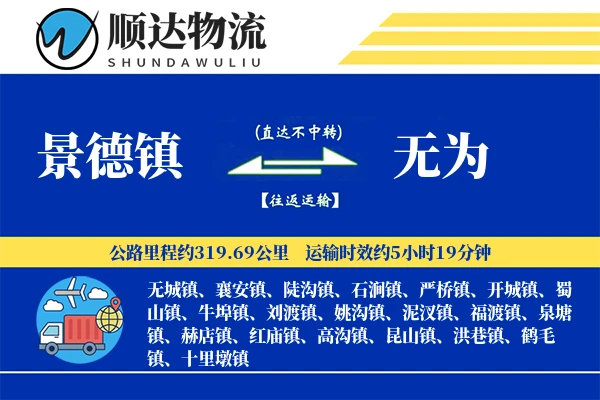 景德镇到无为物流公司-包车货运专线「打包服务」