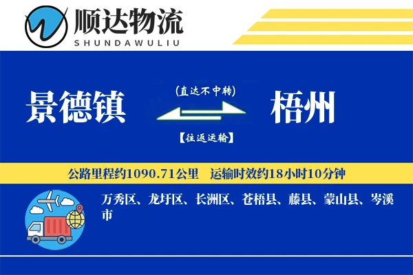 景德镇到梧州物流公司