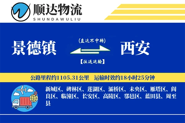 景德镇到西安物流公司