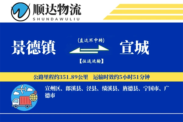景德镇到宣城物流公司
