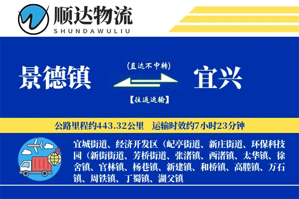 景德镇到宜兴物流公司