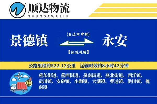 景德镇到永安物流公司