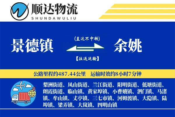 景德镇到余姚物流公司