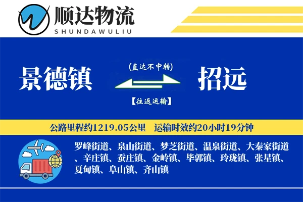景德镇到招远物流公司
