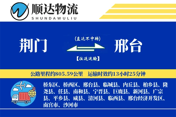 荆门到邢台物流公司