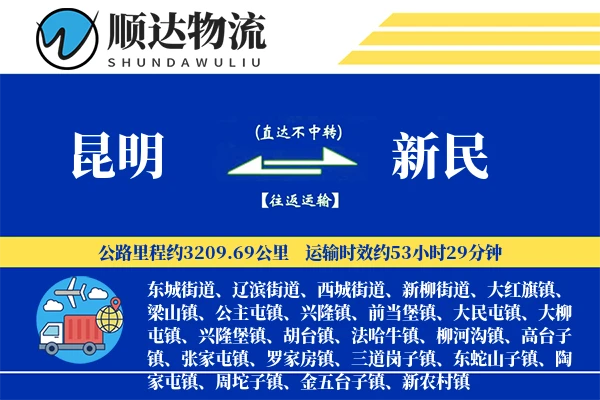昆明到新民物流公司