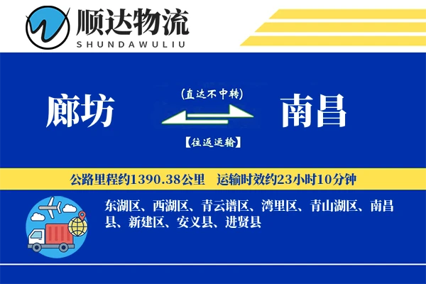 廊坊到南昌物流公司