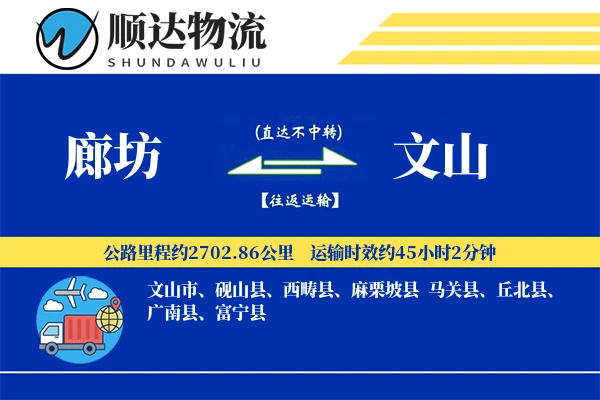 廊坊到文山物流公司