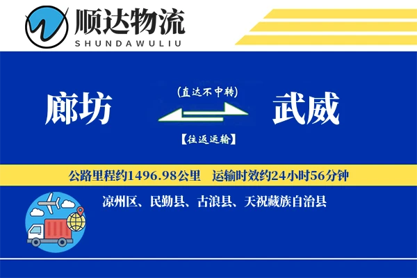 廊坊到武威物流公司