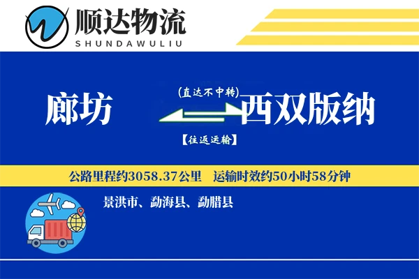 廊坊到西双版纳物流公司