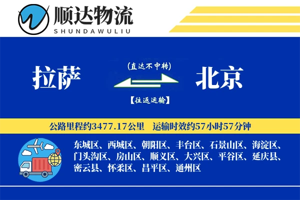 拉萨到北京物流公司-搬家货运专线「智能追踪」