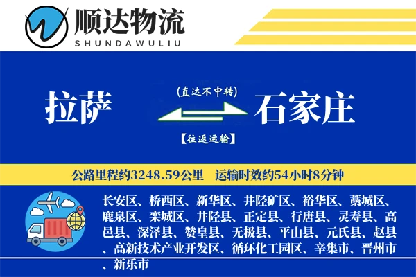 拉萨到石家庄物流公司-设备运输专线「供应链整合」