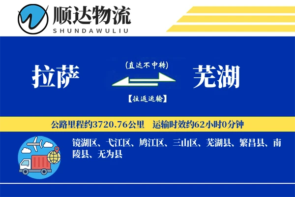 拉萨到芜湖物流公司
