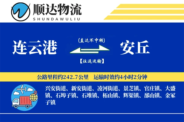 连云港到安丘物流公司-重货货运专线「全程高速」