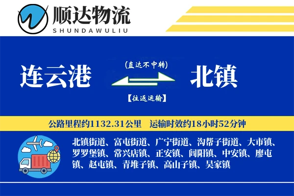 连云港到北镇物流公司-零担货运专线「跨境物流」